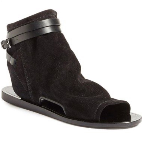 Vince Shoes - Vince Thalia Suede Black Slouch Sandals